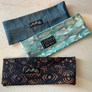 Skida Women's Patterned Headbands - Blue, Green, Black